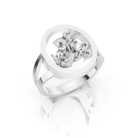 ANEL FEMININO EM PRATA PJ-113 - comprar online