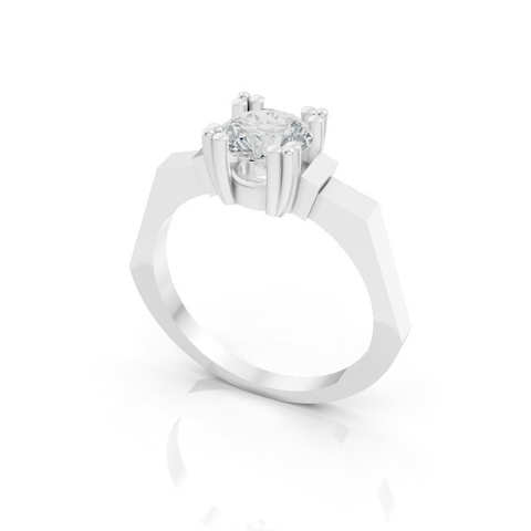 ANEL SOLITÁRIO EM PRATA PJ-145 - comprar online