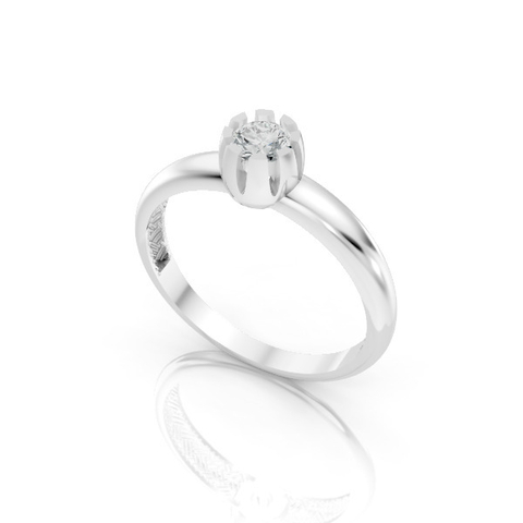 ANEL SOLITÁRIO EM PRATA PJ-130 - comprar online