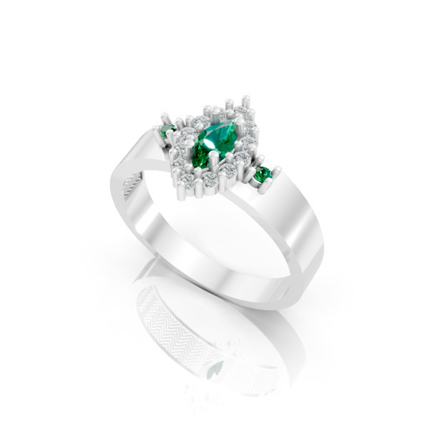 Anél de Formatura Feminino em Prata FP-008 - comprar online