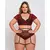 Conjunto Rendado Plus Size com Bojo Alça Liga e Choker Coleção Fetiche Dy Girl - comprar online