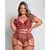 Conjunto Rendado Plus Size com Bojo Alça Liga e Choker Coleção Fetiche Dy Girl - comprar online