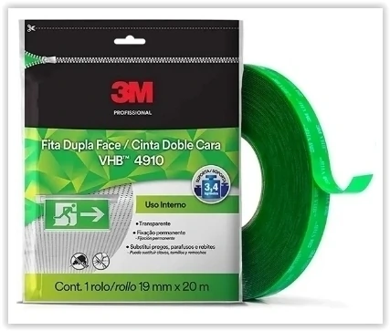FITA DUPLA FACE VHB 4910 19MM x 20M - 3M