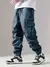Calça cargo multibolso masculina, calça fina, confortável e confortável, cas