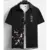 Camisa havaiana masculina 3d flor &amp; texto impressão praia festa moletom sol