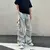 Calça de trabalho retrô americana paraquedista, masculina e feminina, verão a - loja online