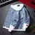 Nova primavera outono jaqueta jeans para homens na moda estilo coreano casual un - loja online