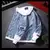 Imagem do Nova primavera outono jaqueta jeans para homens na moda estilo coreano casual un