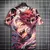 Estilo japonês samurai katana menina camisetas impressão 3d personalidade anim - Loja Noirwear