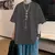 Imagem do Camisetas masculinas de algodão tamanho grande preto verão wear oversized cami
