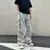 Calça de trabalho retrô americana paraquedista, masculina e feminina, verão a