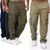Calças de carga masculina cintura elástica multi-bolso solto combate calças d - comprar online