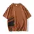 Camiseta esportiva casual masculina, Streetwear, mangas curtas, preto, cáqui, c na internet