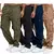 Calças de carga masculina cintura elástica multi-bolso solto combate calças d - loja online