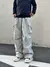 Calça de trabalho retrô americana paraquedista, masculina e feminina, verão a na internet