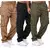 Calças de carga masculina cintura elástica multi-bolso solto combate calças d na internet