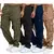 Calças de carga masculina cintura elástica multi-bolso solto combate calças d - Loja Noirwear