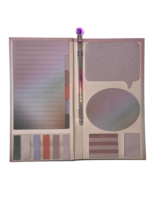 Notas Adhesivas y Bolígrafo Pastel Vintage