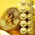 CriptoMoeda Bitcoin de Metal Dourado | Coleção de Arte Numismática para Fãs de Finanças - Paraíso Autista - a loja mais completa do Brasil