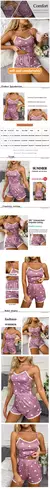 Feminino decote em v suspender renda e shorts - 2 peças - loja online