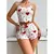 Imagem do Conjunto de pijamas femininos - 2 peças regata curta e shorts