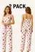 Conjunto pijama de 2 peças - colete curto e calças