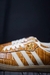 Tênis Wales Bonner x Adidas Originals Samba – Marrom Caramelo com Branco e Detalhes Dourados - loja online