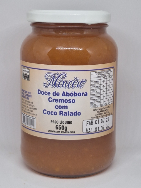 Doce de abóbora com coco - 650 g - DC - comprar online