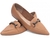 Sapatilha Mocassim Marrom Caramelo Bico Fino Alongado Confortável - comprar online