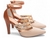 Sapato Scarpin Marrom e Bege Social Festa Metalizado Estiloso - comprar online