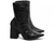 Bota Feminina Preta Bico Fino Cano Médio Vintage Salto 8 cm Estilosa Elegante - loja online