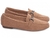 Mocassim Feminino Camurça Rosê Bico Alongado Nobuck Macio Costurado - comprar online
