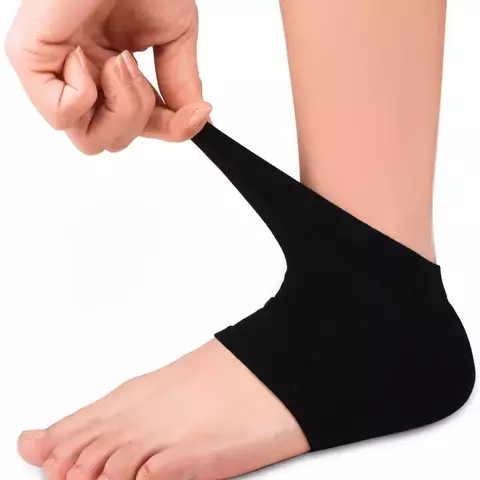 Meias de calcanhar de silicone anti-rachadura alívio da dor dos pés, com almofadas.