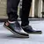 Homens oxfords sapatos de couro genuíno brogue rendas até sapatos casuais masc
