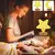 Abajur de Mesa Cristal Acrílico Lua Estrela Luminária Quarto Luz Aconchegante - comprar online