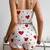 Image of Conjunto de pijamas femininos pijamas 2 peças regata curta e shorts s m l branc
