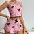 Conjunto de pijamas femininos pijamas 2 peças regata curta e shorts s m l branc - online store