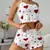 Conjunto de pijamas femininos pijamas 2 peças regata curta e shorts s m l branc