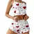 Conjunto de pijamas femininos pijamas 2 peças regata curta e shorts s m l branc