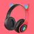 B39m orelha de gato cabeça montada fones de ouvido bluetooth cor dobrável alto - buy online