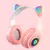 B39m orelha de gato cabeça montada fones de ouvido bluetooth cor dobrável alto - online store