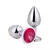 Imagem do Plug Anal De Metal Com Pedra Colors Grande