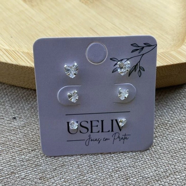 Trio Zircônia Coração