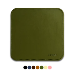 Mousepad Couse Office em Couro Ecológico 20x20cm Personalizado na internet