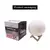 Imagem do Led night light 8cm lua lâmpada alimentada por bateria com suporte estrelado lâmpada decoração do quarto luzes da noite crianças presente botão célula