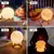 Led night light 8cm lua lâmpada alimentada por bateria com suporte estrelado lâmpada decoração do quarto luzes da noite crianças presente botão célula - comprar online