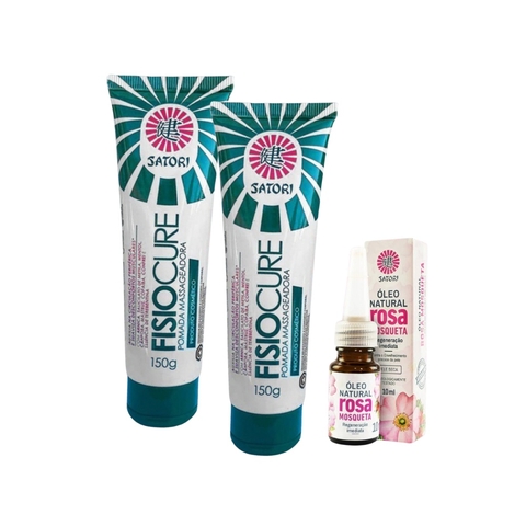 Kit 2 Pomadas Dor Muscular 150g + Óleo Rosa Mosqueta 10ml