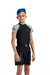 Rash Guard Infantil Bicolor - Cinza - comprar online