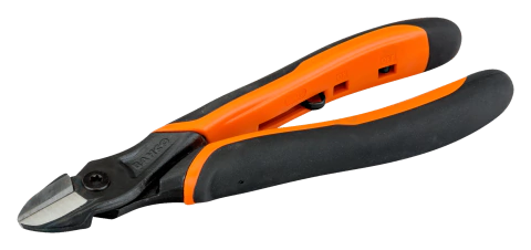 ALICATES DE CORTE LATERAL CON MANGO DE APERTURA AUTOMATICA Y ACABADO FOSFATADO 180 MM