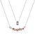 Colar Feminino Duplo Zircônias Prata 925 com Ródio - comprar online